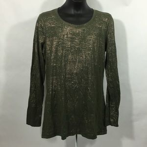 ana (a new approach) shinny long sleeve size S
